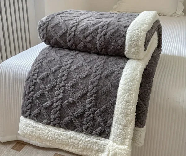 Aivac™ Reversible Sherpa Throw Blanket