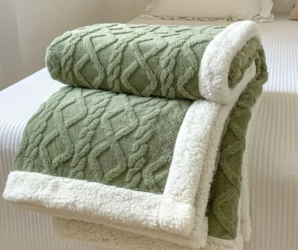 Aivac™ Reversible Sherpa Throw Blanket